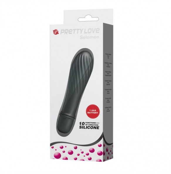 PRETTY LOVE - Screw Thread Vibrator Stick (Battery - Black)